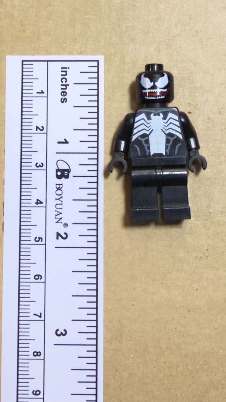 LEGO Venom Minifigure White Spider Logo (Front/Back Print) Marvel Super Heroes